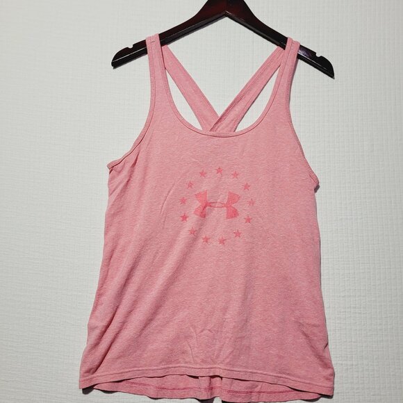 Under Armour Women's Large Tank Pink Wounded Warrior Project Nice Soft - Picture 1 of 5